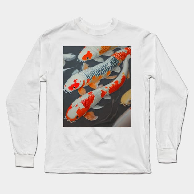 The Art of Koi Fish: A Visual Feast for Your Eyes 18 Long Sleeve T-Shirt by Painthat